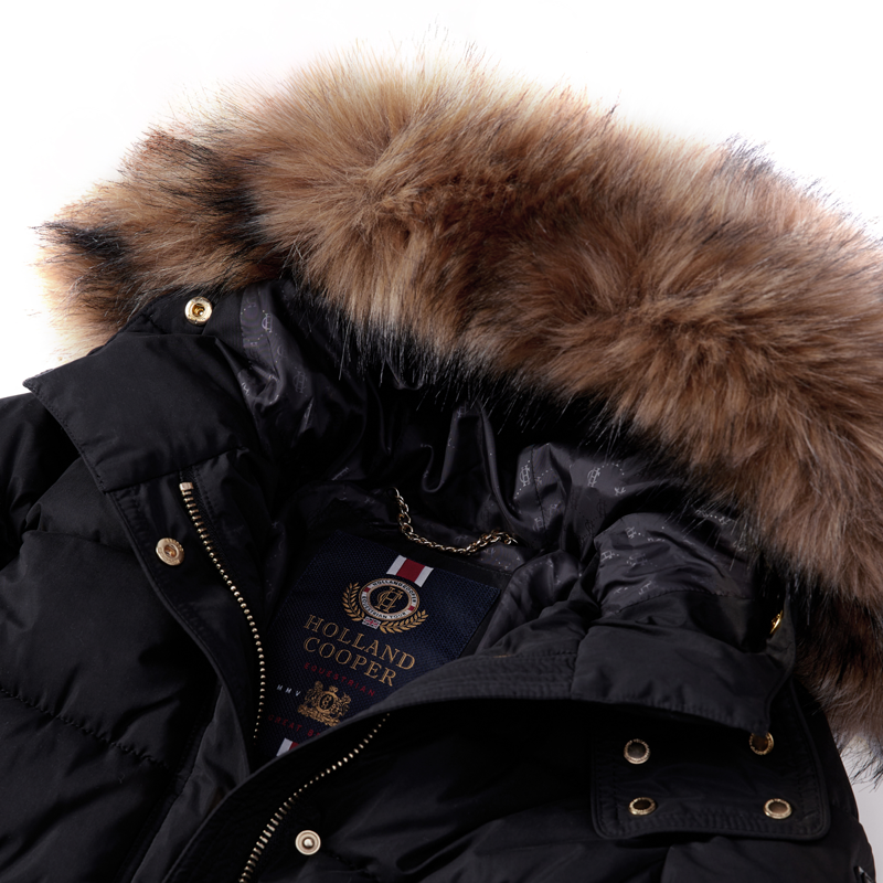 Holland Cooper Stoneleigh Longline Coat - Black-8